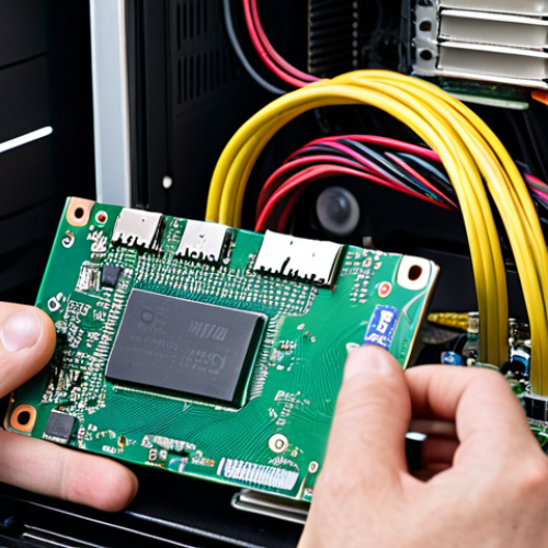 Home 4 Diagnosing SSD Connections**
"A close-up photograph showcasing the internal components of a desktop computer. Focus on clearly labeled SATA cables and power connectors attached to an SSD. The scene is well-lit, emphasizing proper cable management and connections. A technician in a clean, professional environment is carefully inspecting the connections. Fully clothed, appropriate attire, safe for work, perfect anatomy, correct proportions, professional photography, high quality, diagnostic tools subtly visible in the background. Family-friendly, modest setting."
**