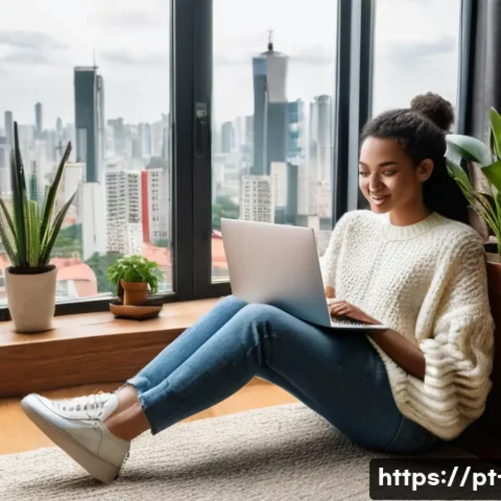 컴퓨터 소리가 안 나올 때 문제 해결 - **Prompt:** "A cozy living room scene in a modern apartment in São Paulo, Brazil. A young woman sits...