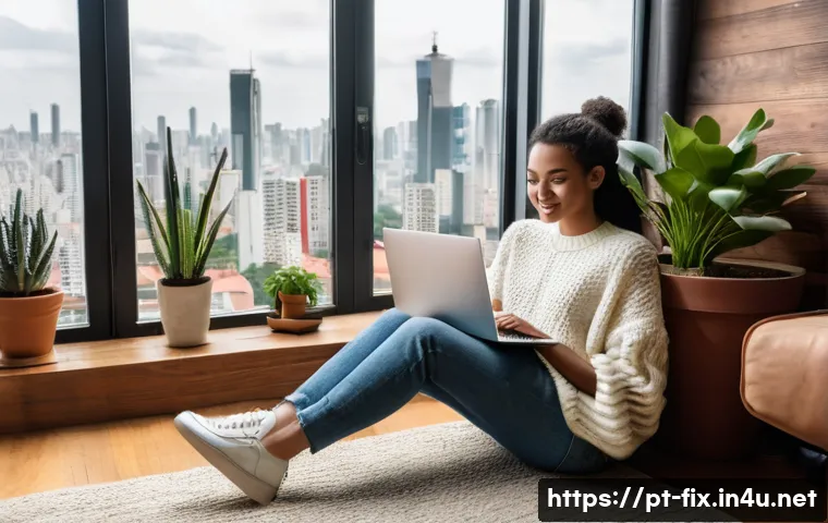 컴퓨터 소리가 안 나올 때 문제 해결 - **Prompt:** "A cozy living room scene in a modern apartment in S&atilde;o Paulo, Brazil. A young woman sits...