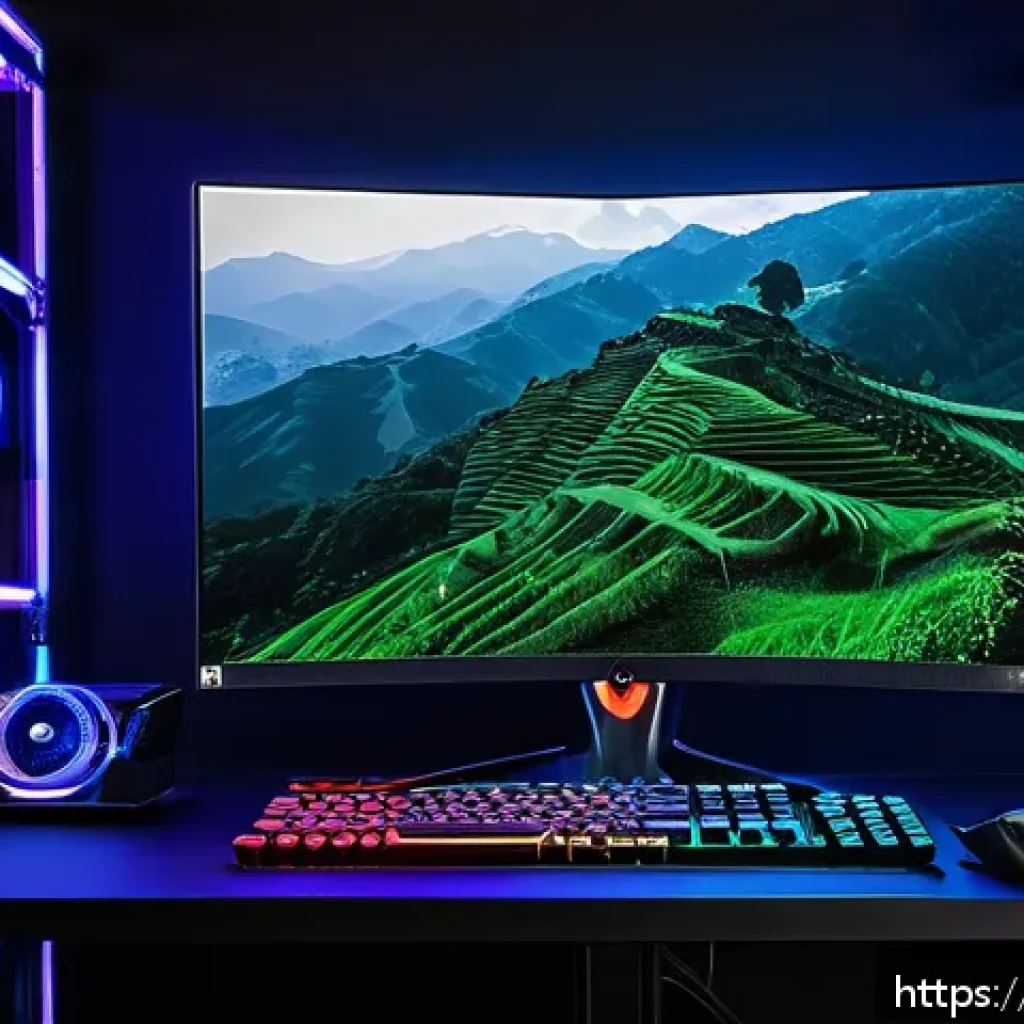그래픽카드 고장 진단 프로그램 추천 - A detailed close-up image of a modern computer gaming setup focused on a high-end graphics card insi...