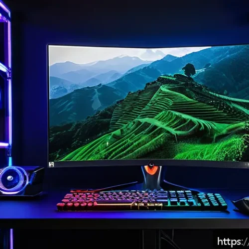 그래픽카드 고장 진단 프로그램 추천 - A detailed close-up image of a modern computer gaming setup focused on a high-end graphics card insi...
